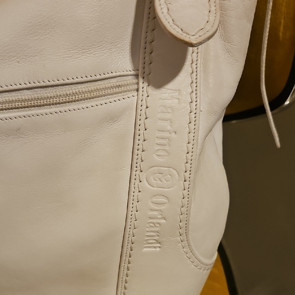 Marino Orlandi White Leather Satchel - Picture 4 of 13